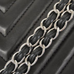 Chanel Shoulder Bag Chez Blanc Lambskin Black Silver — view 9