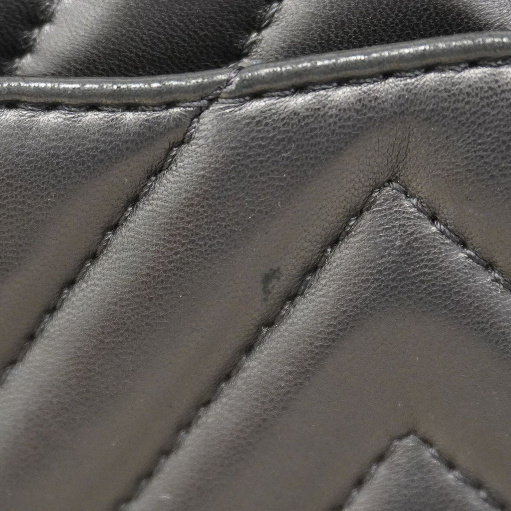 Chanel Shoulder Bag Chez Blanc Lambskin Black Silver — view 7