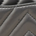 Chanel Shoulder Bag Chez Blanc Lambskin Black Silver — view 7