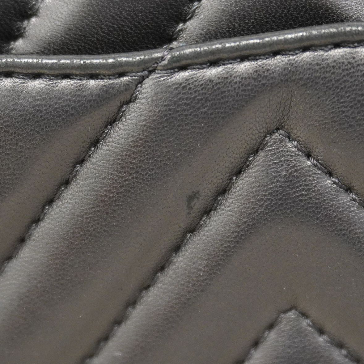 Chanel Shoulder Bag Chez Blanc Lambskin Black Silver — view 7