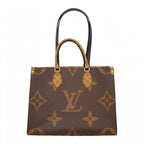Louis Vuitton Tote Monogram Giant Reverse On The Go MM Brown 2-Way