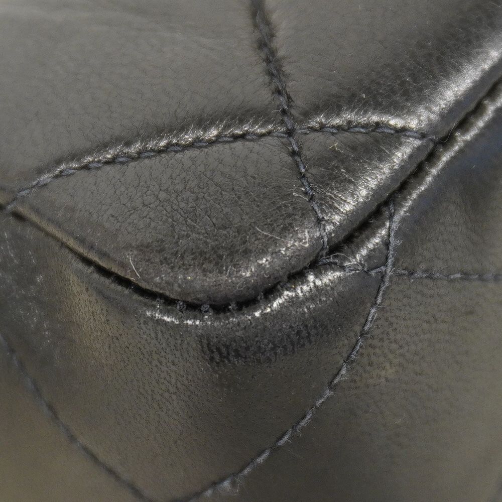 Chanel Shoulder Bag Deca Quilted Lambskin Black Gold — view 6