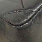 Chanel Shoulder Bag Deca Quilted Lambskin Black Gold — view 6