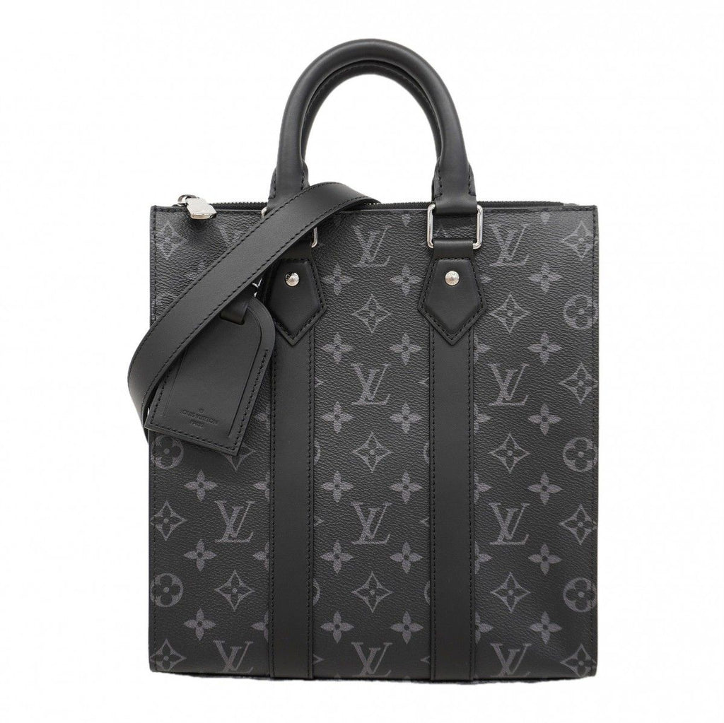 Louis Vuitton Tote Monogram Eclipse Sac Plat Cross Black 2-Way