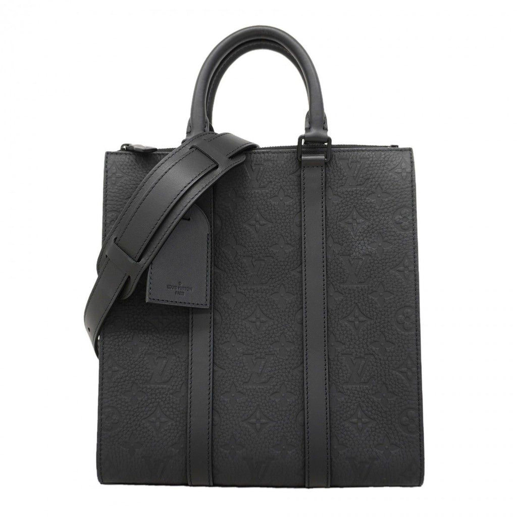 Louis Vuitton Handbag Monogram Taurillon Sac Plat Cross Black 2-Way