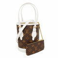 Louis Vuitton Handbag Monogram LV Match Nano Bucket Brown 2-Way