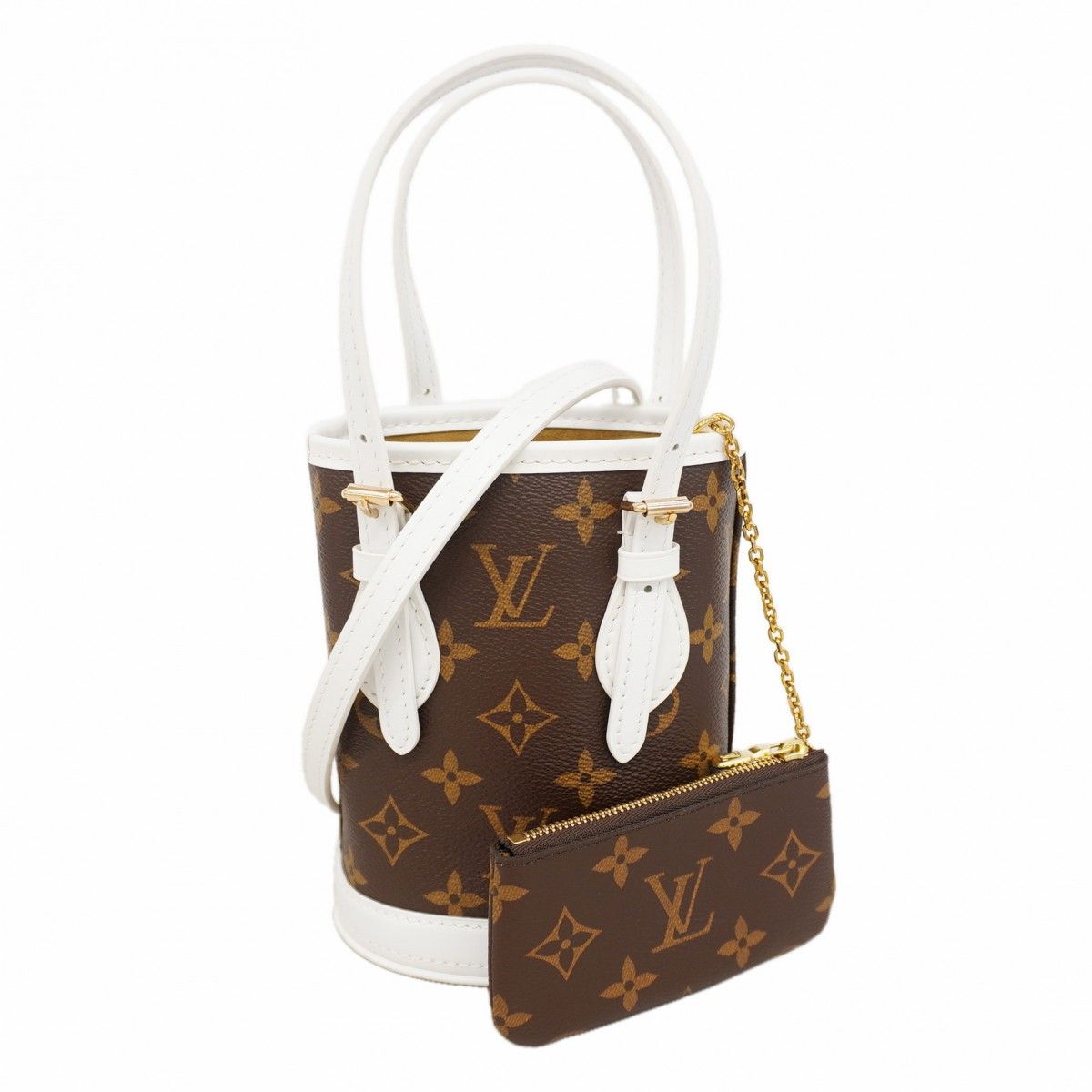 Louis Vuitton Handbag Monogram LV Match Nano Bucket Brown 2-Way