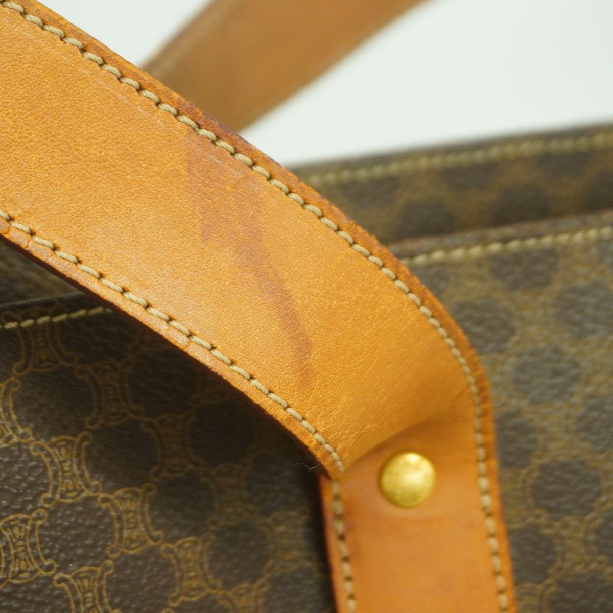 Celine Tote Macadam Brown Gold — view 9