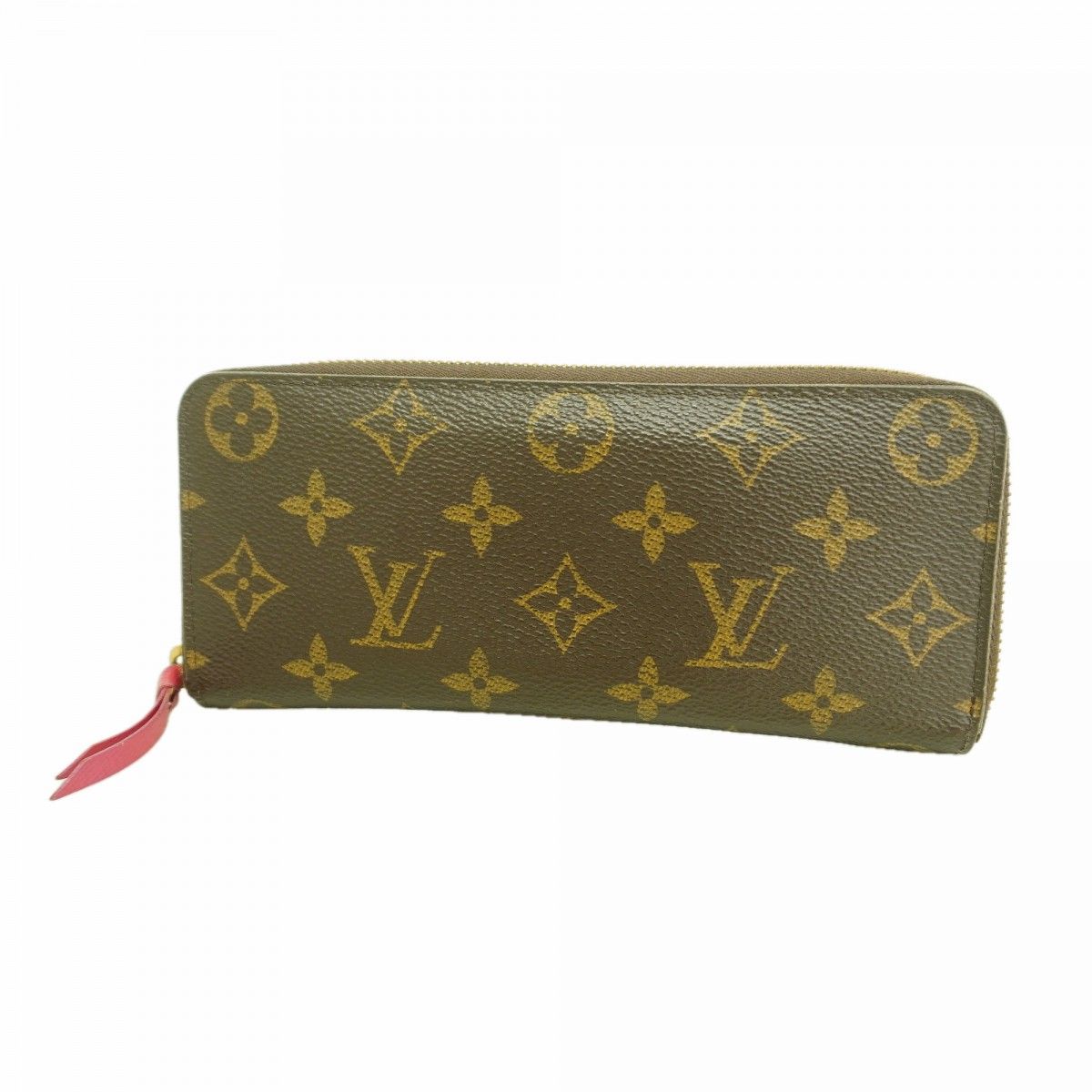 Louis Vuitton Wallet Monogram Portefeuille Clemence Brown Fuchsia