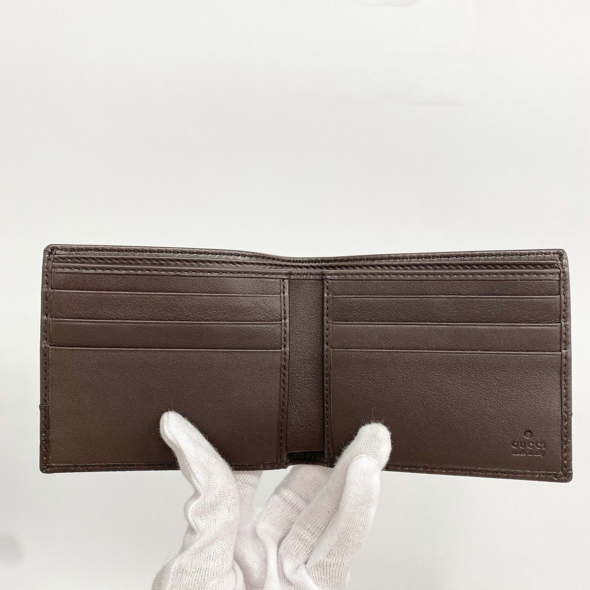 Gucci Wallet Micro Guccissima Leather Brown — view 3