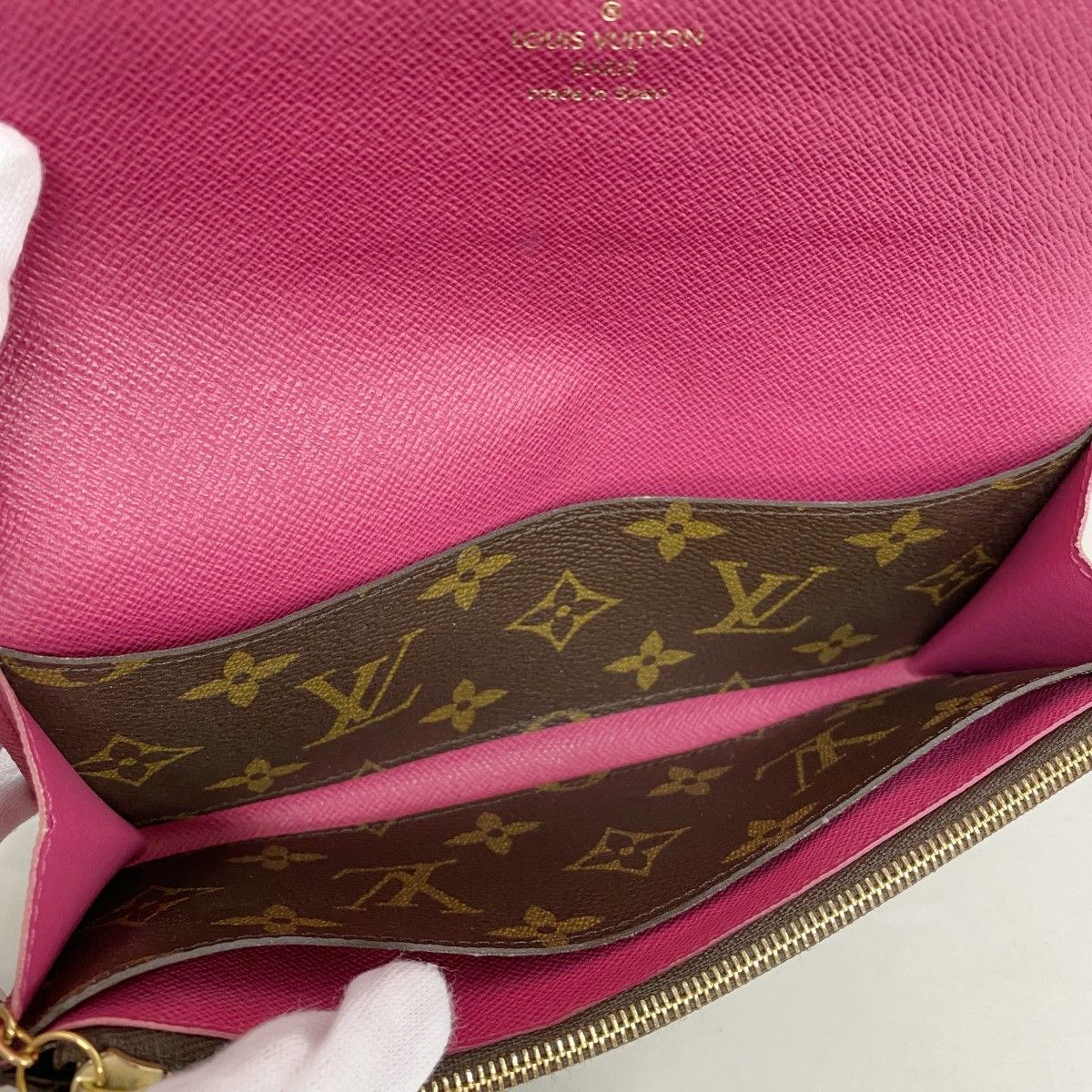 Louis Vuitton Wallet Monogram Portefeuille Emily Flower Charm Hot Pink — view 3
