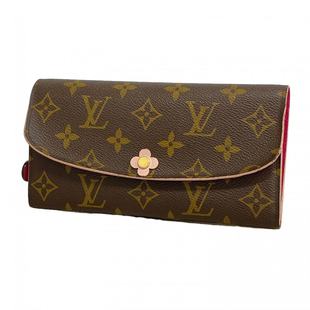 Louis Vuitton Wallet Monogram Portefeuille Emily Flower Charm Hot Pink