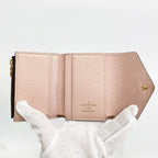 Louis Vuitton Trifold Wallet Monogram Portefeuille Zoe Rose Velours — view 3