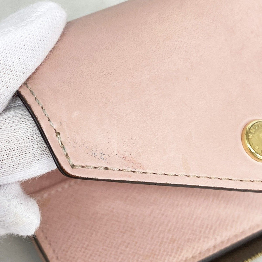 Louis Vuitton Trifold Wallet Monogram Portefeuille Zoe Rose Velours — view 9