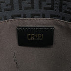 Fendi Handbag Zucchino Nylon Canvas Navy Black Gold — view 5