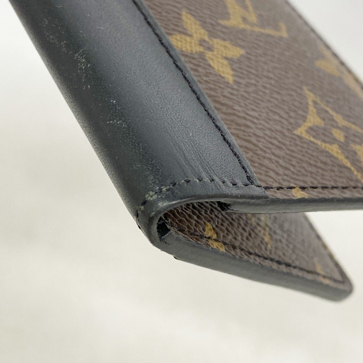 Louis Vuitton Card Case Monogram Macassar Organizer de Poche Brown Black — view 5