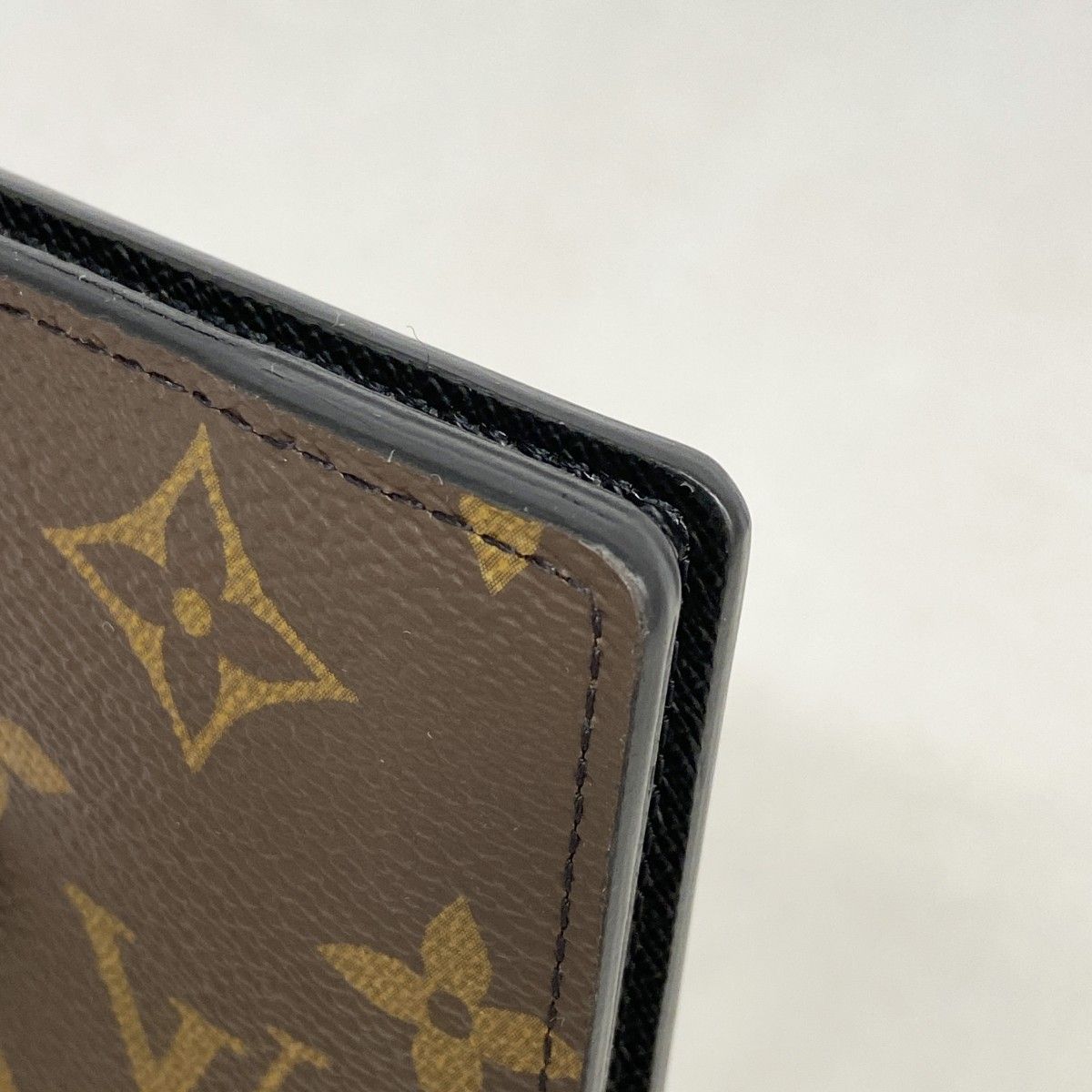 Louis Vuitton Card Case Monogram Macassar Organizer de Poche Brown Black — view 6