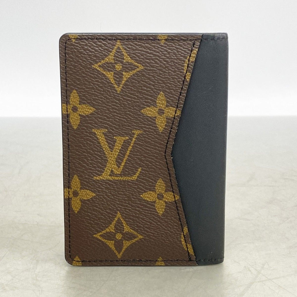 Louis Vuitton Card Case Monogram Macassar Organizer de Poche Brown Black — view 7