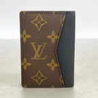 Louis Vuitton Card Case Monogram Macassar Organizer de Poche Brown Black — view 7
