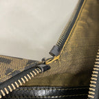 Fendi Shoulder Bag Zucca Nylon Canvas Brown Gold — view 6