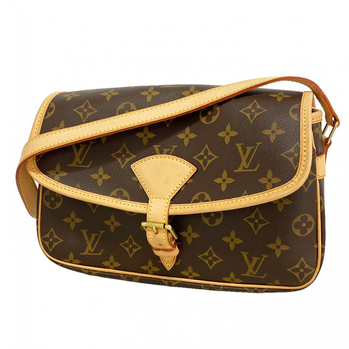 Louis Vuitton Shoulder Bag Monogram Sologne Brown