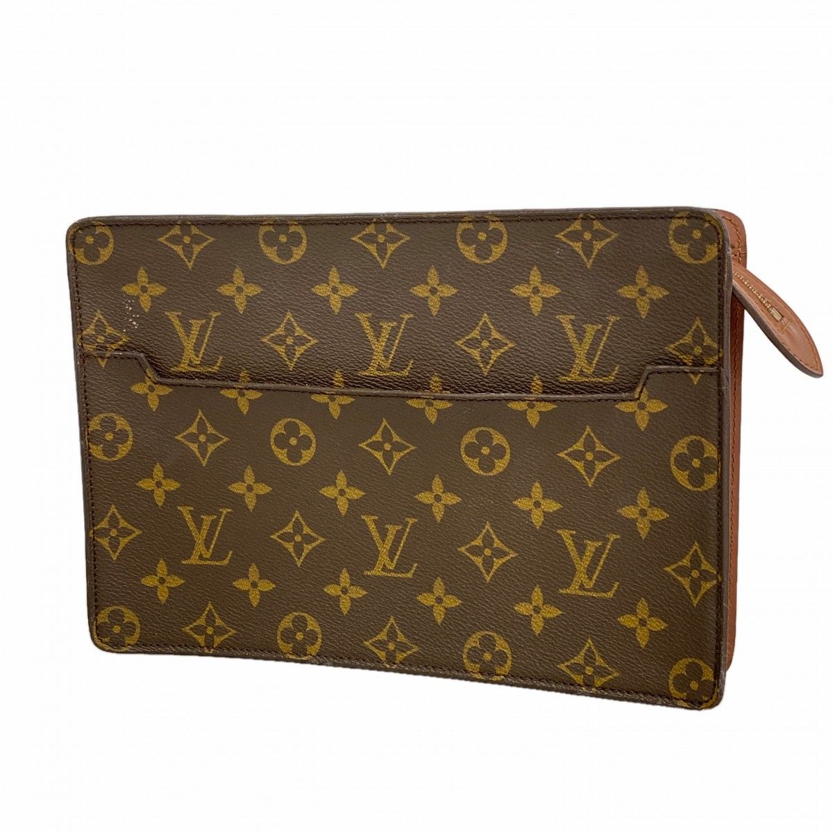 Louis Vuitton Clutch Monogram Pochette Homme Brown