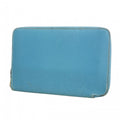 Hermes Wallet Azap Combine Veau Epsom Blue Jean Silver