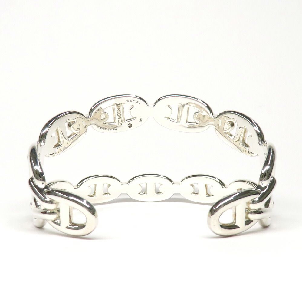 Hermes Bracelet Chaine D'ancre Enchainee Double Silver — view 2