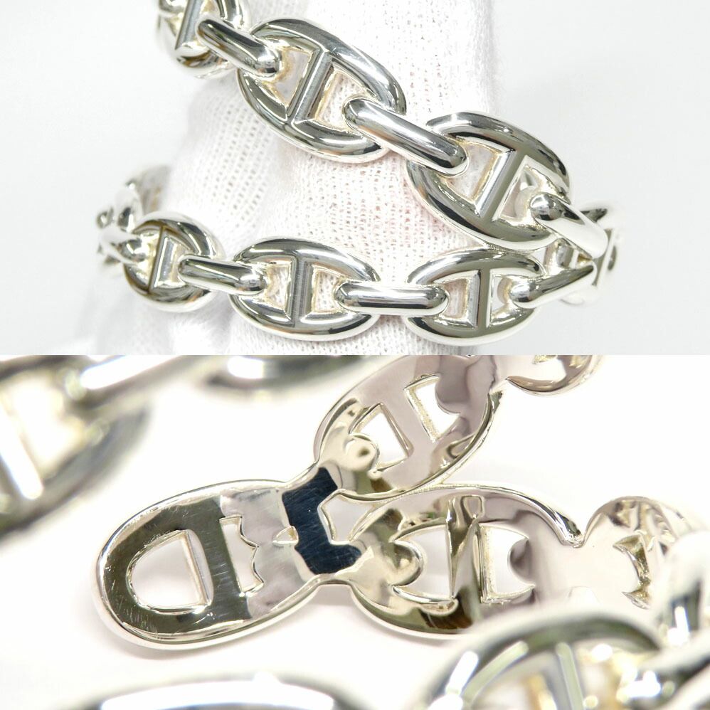 Hermes Bracelet Chaine D'ancre Enchainee Double Silver — view 8