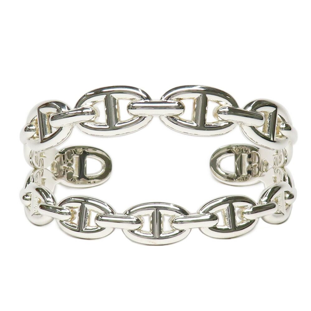 Hermes Bracelet Chaine D'ancre Enchainee Double Silver