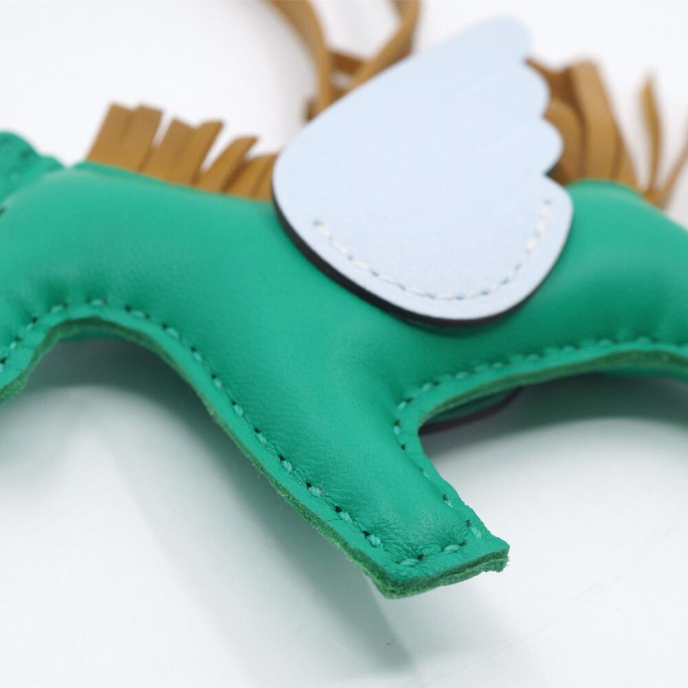 Hermes Pegasus PM Green Bag Charm Strap — view 3