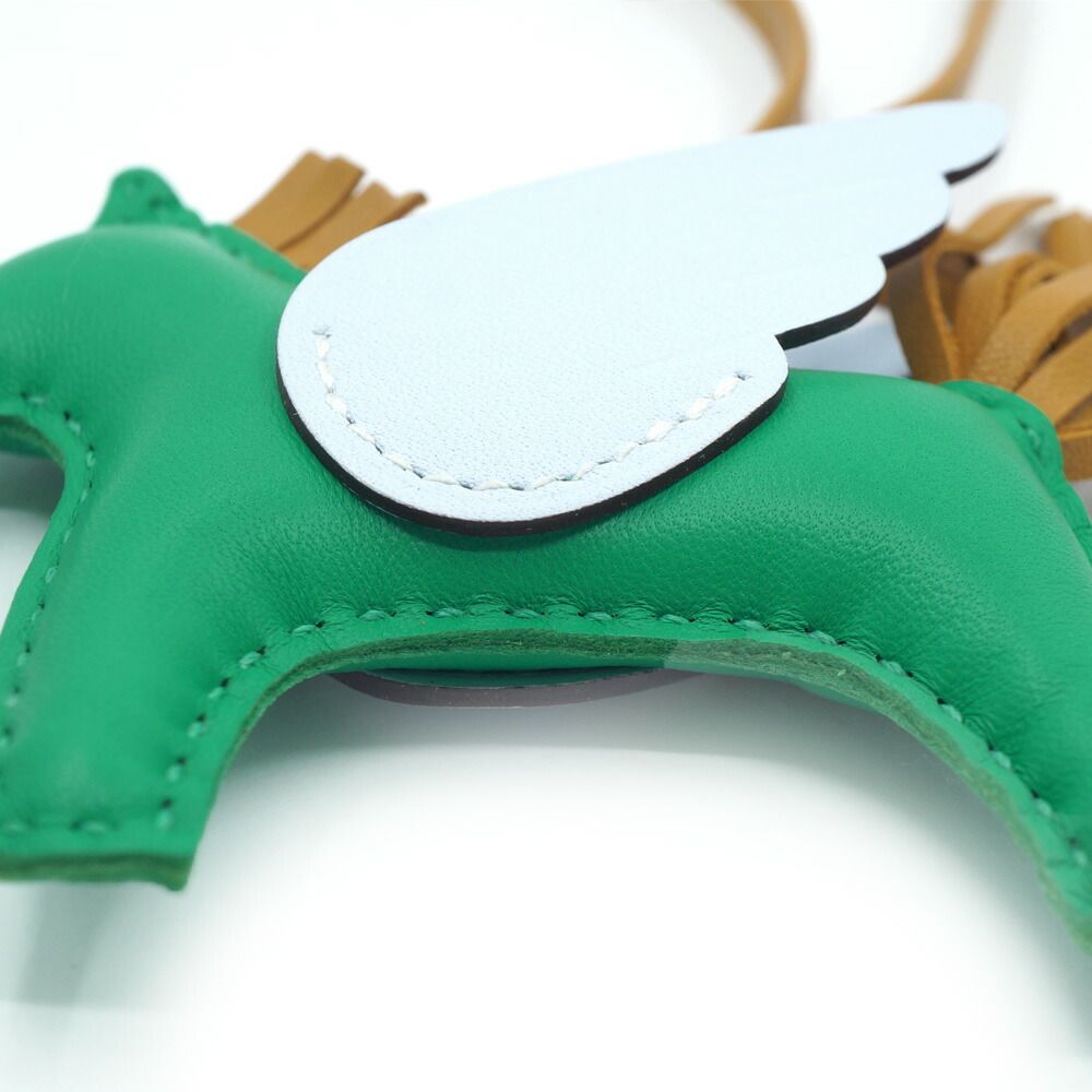Hermes Pegasus PM Green Bag Charm Strap — view 4