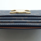 Celine Card Holder Case Brown Gold Triomphe Canvas — view 6
