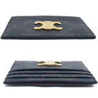Celine Card Holder Case Brown Gold Triomphe Canvas — view 3