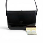 Prada Gradient Mirror Calf Leather Shoulder Bag Gray Black