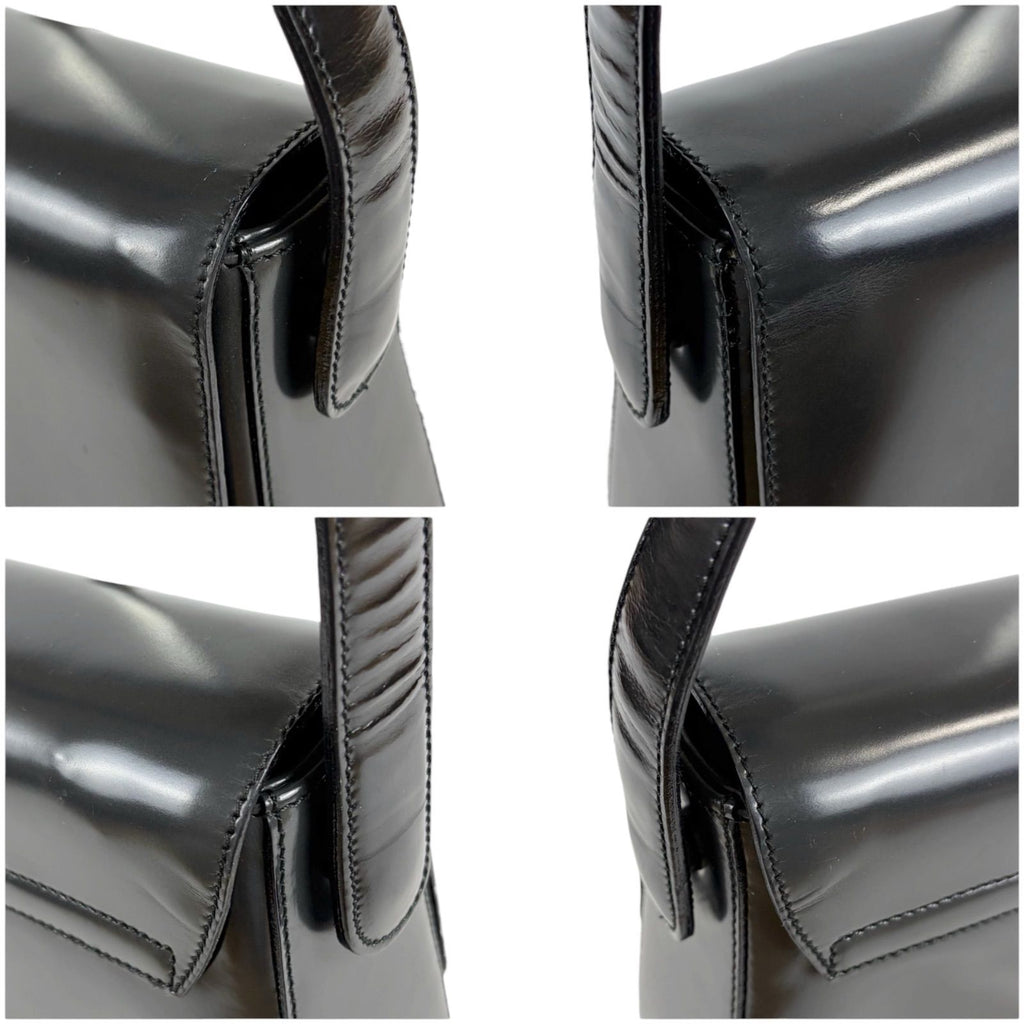 Prada Gradient Mirror Calf Leather Shoulder Bag Gray Black — view 8