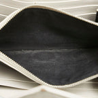 Saint Laurent Cassandra Stitch Wallet White Leather — view 9