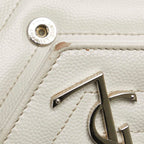 Saint Laurent Cassandra Stitch Wallet White Leather — view 5