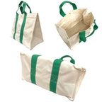 Hermes Bora GM Tote Cotton Canvas Unbleached Green — view 2