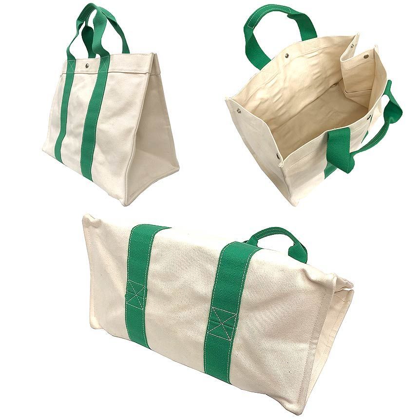 Hermes Bora GM Tote Cotton Canvas Unbleached Green — view 2