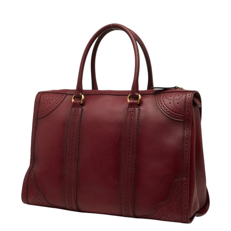 Gucci Micro Guccissima Boston Bag Wine Red Bordeaux Leather — view 2