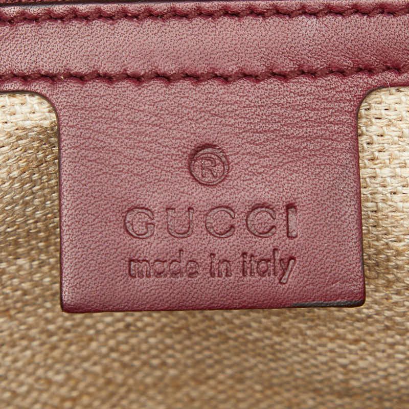 Gucci Micro Guccissima Boston Bag Wine Red Bordeaux Leather — view 9