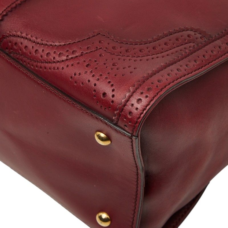 Gucci Micro Guccissima Boston Bag Wine Red Bordeaux Leather — view 4