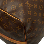 Louis Vuitton Monogram Keepall Bandouliere 60 Boston Bag 2-Way Brown Leather — view 7