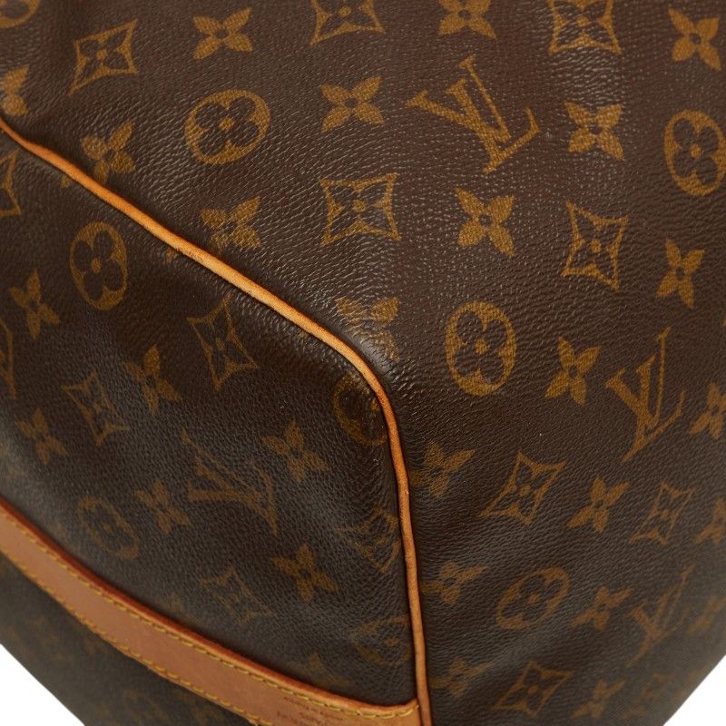 Louis Vuitton Monogram Keepall Bandouliere 60 Boston Bag 2-Way Brown Leather — view 5