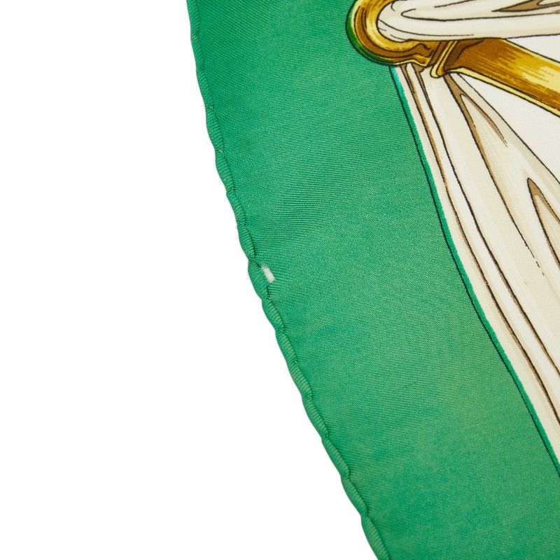 Hermes Carre 90 Etriers Scarf Green Multicolor Silk — view 4
