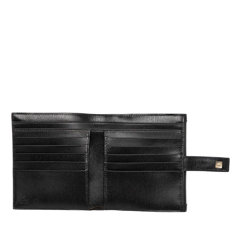 Gucci Logo Bifold Wallet Black Leather — view 4