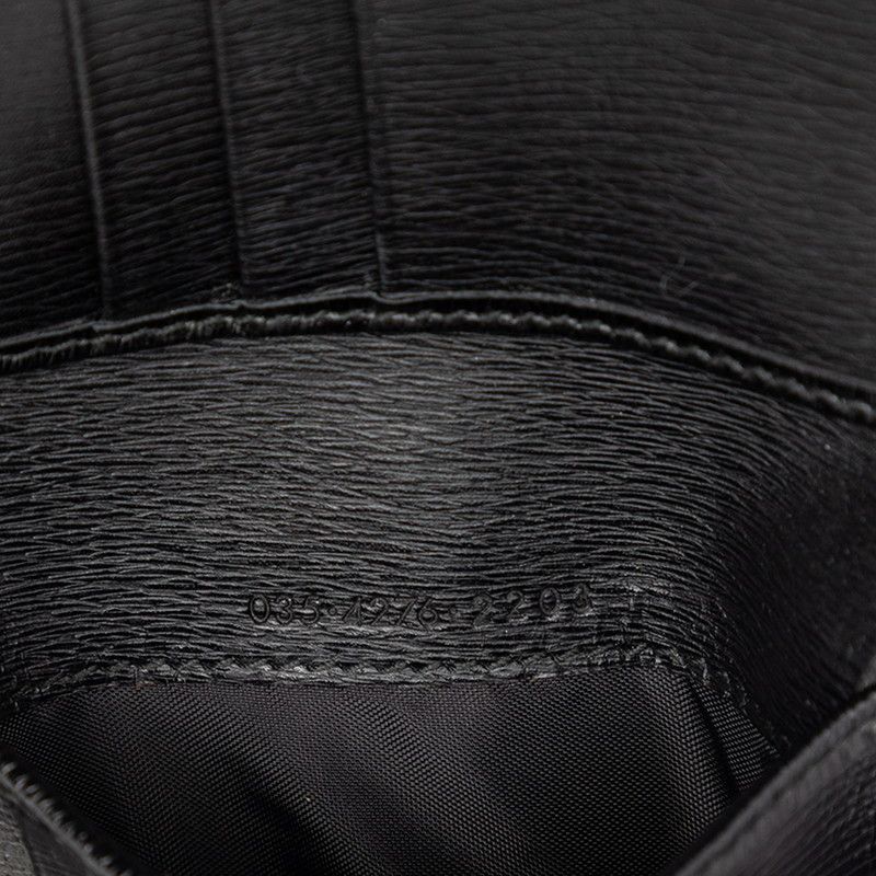 Gucci Logo Bifold Wallet Black Leather — view 7