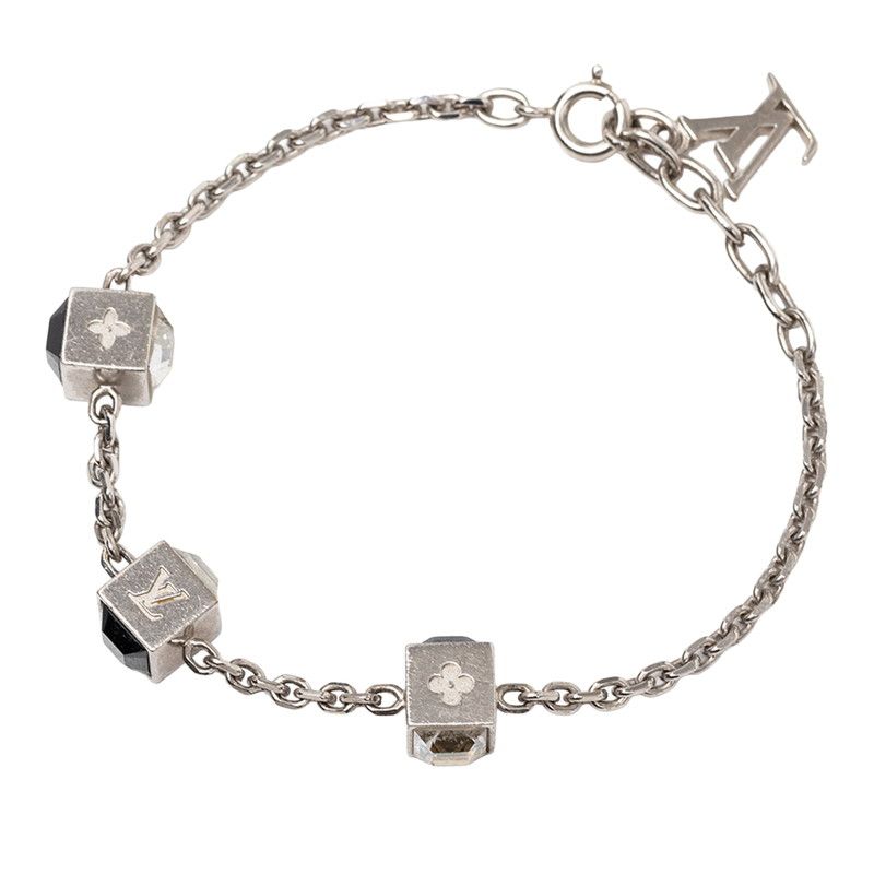 Louis Vuitton Bracelet Gambling Silver Black Metal — view 2