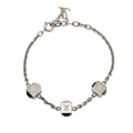 Louis Vuitton Bracelet Gambling Silver Black Metal